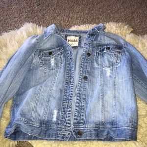 Mudd Junior’s Distressed Light Blue Denim Jacket